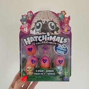 Hatchimals collEGGtibles 4 pack + bonus blind bag mystery animals NWT kids gift